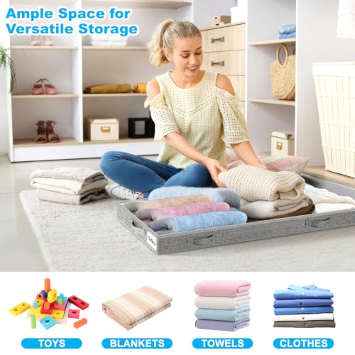 4 Inch Low Profile Under Bed Storage Drawer 2 Pack, Lightweight - Image 4