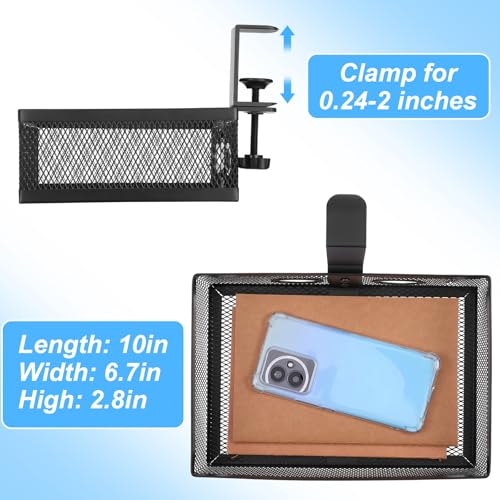 Under Desk Storage Organizer 360 Degree Rotating Under Drawer - Image 3