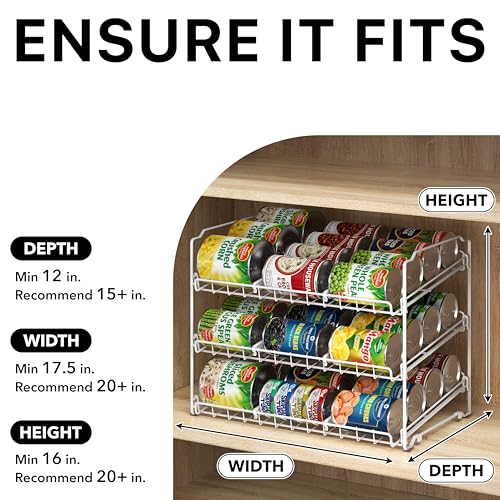 Simple Houseware 3-Tier Stackable Can Organizer Rack Hold 36 - Image 5