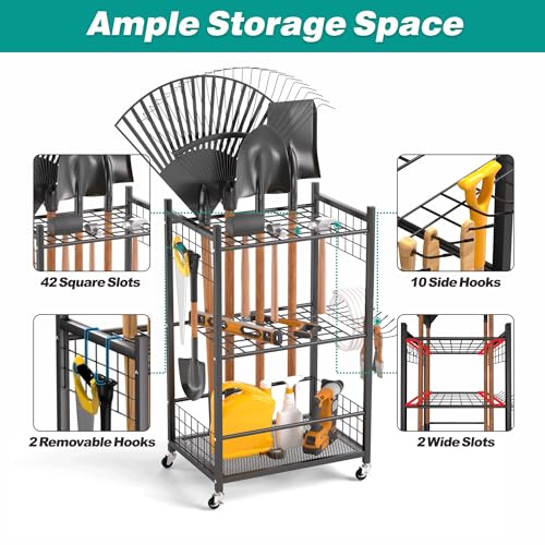 Garden Tool Organizer, Garage Tool Storage Organization - Image 5