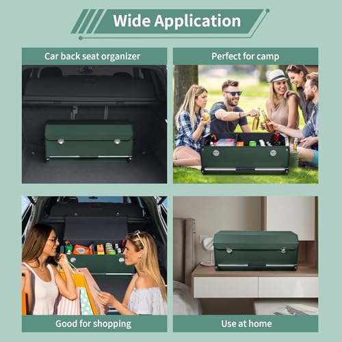Trunk Organizer for Car with Lid Leather Trunk Organizer - Image 7