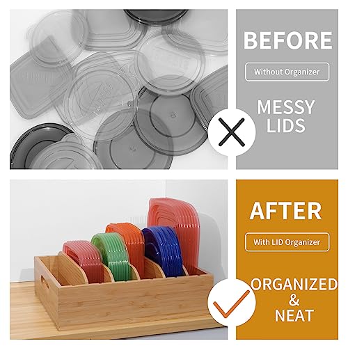 Bamboo Lid Holder Food Container, Kitchen Organizer | All Products - Image 6