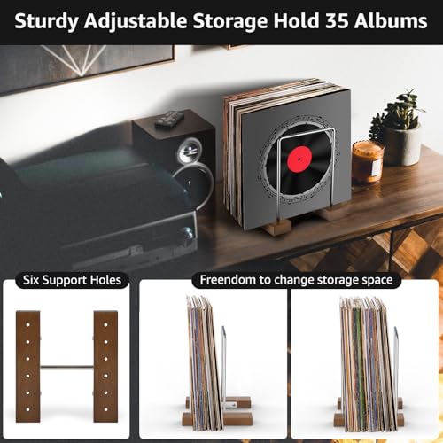 Vinyl Record Storage Holder, Vinyl Album Display Stand - Image 5