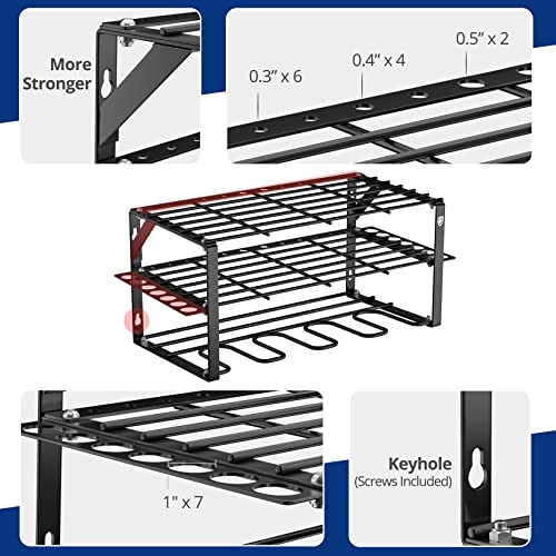 WORKPRO 150LBS Power Tool Organizer, Wall Mounted Drill - Image 6