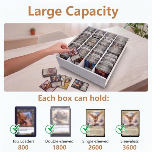 RLAVBL 2-Pack 3600 Count Trading Card Storage Box | Home Organization - Image 6