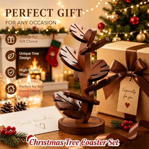 Tree Trivet Set, 7-Piece Wooden Trivet for Hot Dishes - Image 7