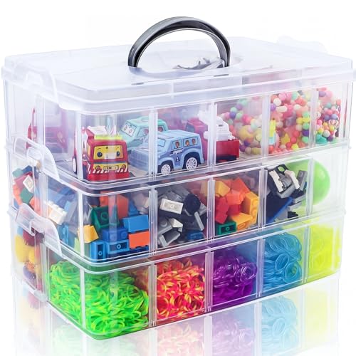 Bead Organizer 3 Tier 30 grid Stackable Craft Tackle | All Products - Image 2