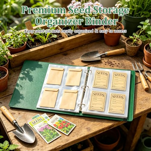Seed Storage Binder Organizer for 200 Seed Packets 50 Sheets - Image 6