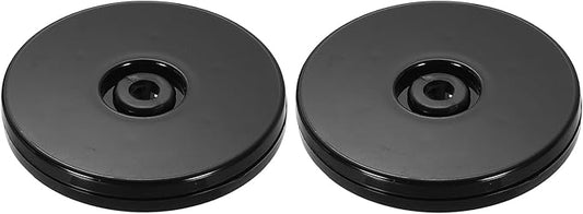 uxcell 2Pack Acrylic Lazy Susan Turntable, 3" Spinner Lazy Susan Turntable Organizer, Acrylic Ball Bearing Rotating Tray for Pantry Spice Rack Decorating, Black