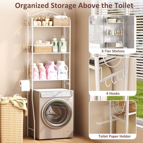 HOME BI Over The Toilet Storage Shelf, 3-Tier Over Toilet - Image 5