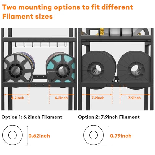 3D Printer Filament Storage Rack- 4 Tiers Filament Spool - Image 5