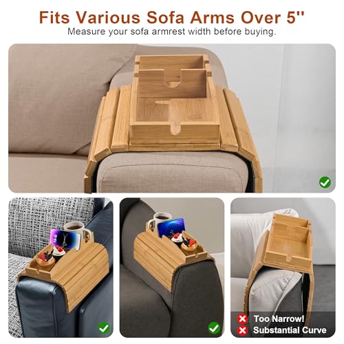 Joy&Grace Couch Cup Holder, 3-in-1 Magnetic Detachable Couch Arm - Image 5