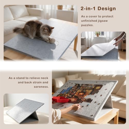 Lavievert 2000 Piece Tilting & Foldable Puzzle Board for Adult - Image 6