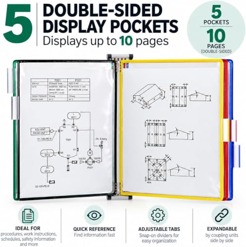 Tarifold Wall Mount Reference System, 5 Pockets - Image 4