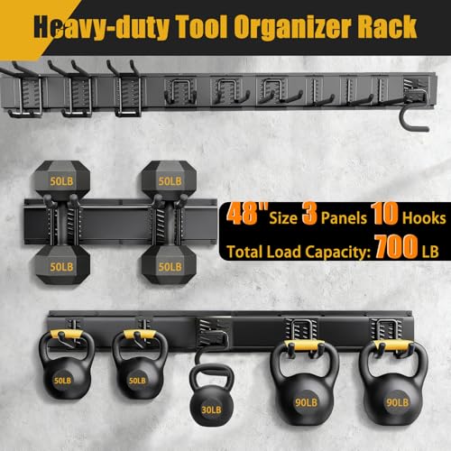 KOFANI 48IN 700LB Heavy Duty Garage Tool Organizer Wall - Image 6