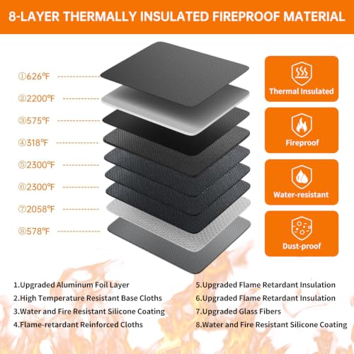 DocSafe 5200°F Fireproof Document Organizer Box with Lock, Heat - Image 4
