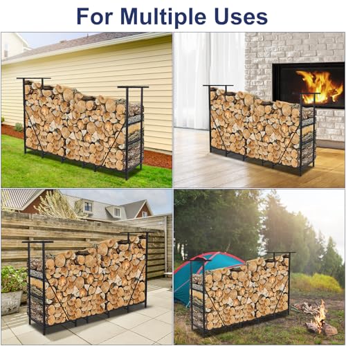 HONEST OUTFITTERS 6ft Firewood Rack Outdoor | Home Organization - Image 8
