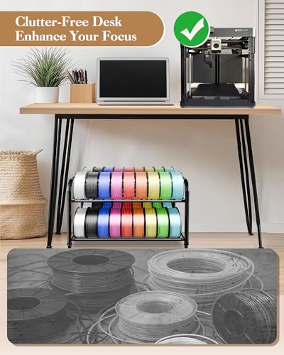 3D Printer Filament Storage Rack with Wheels, Rolling Cart - Image 3