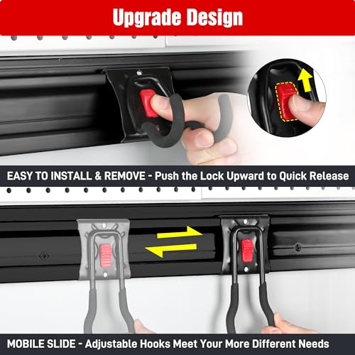 WORKPRO 64" Garage Tool Organizer Wall Mount with 8 | Garage Storage - Image 5
