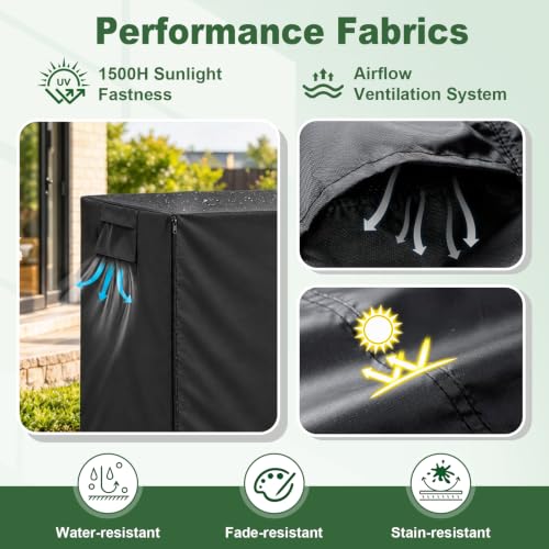 4Ft Firewood Rack Cover,Heavy Duty Waterproof 600D Oxford - Image 6