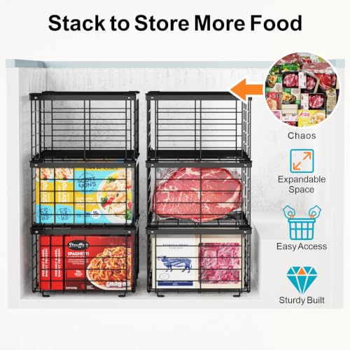 Freezer Organizer Bins - Large 3 Pack For Chest Freezer - Image 6