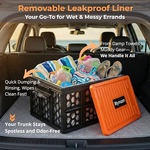 Mymazn Trunk Organizer Plastic for Car, Orange - Image 3