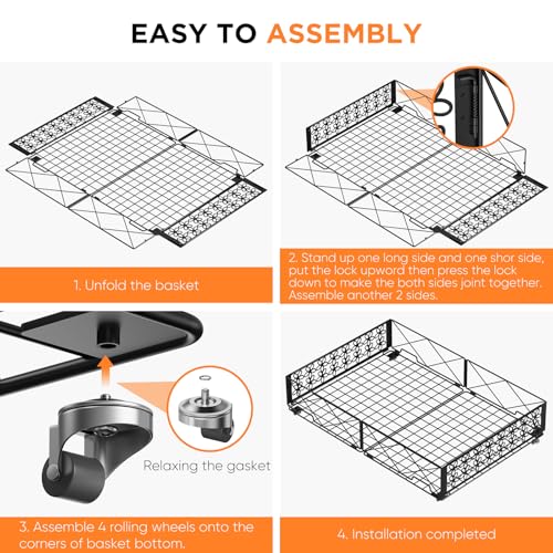 Under Bed Storage with Wheels, Rollable Under Bed Storage - Image 5