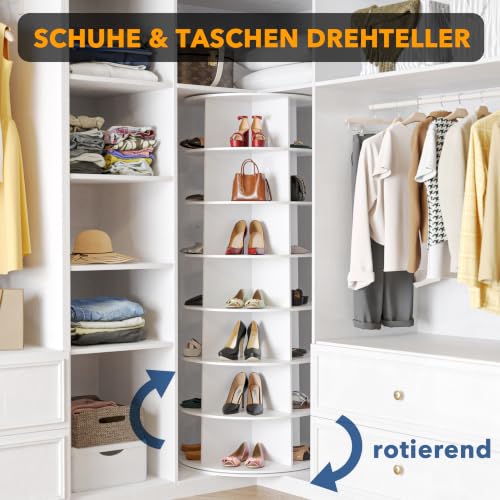 SpaceAid 7 Tier Rotating Shoe Rack Tower, Spinning Shoe - Image 6