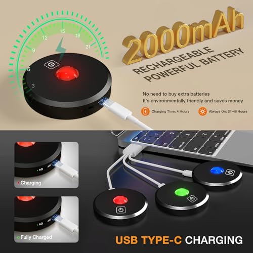 RGB Puck Lights with Remote Control, 2000mAh Rechargeable Stick - Image 5