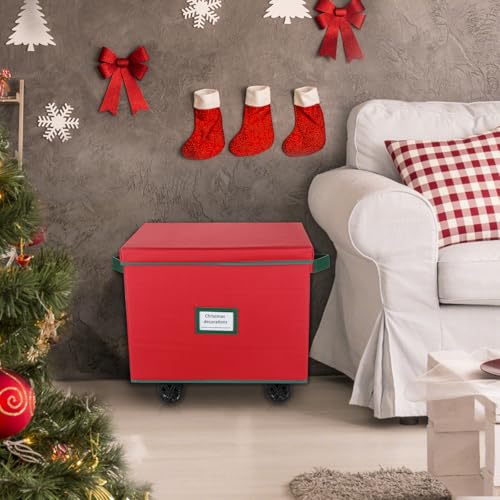 Rolling Christmas Ornament Storage Box, Holiday Ornament - Image 8
