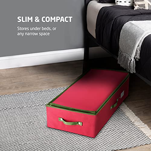 ZOBER Underbed Christmas Ornament Storage Box - Stores 120 - Image 5