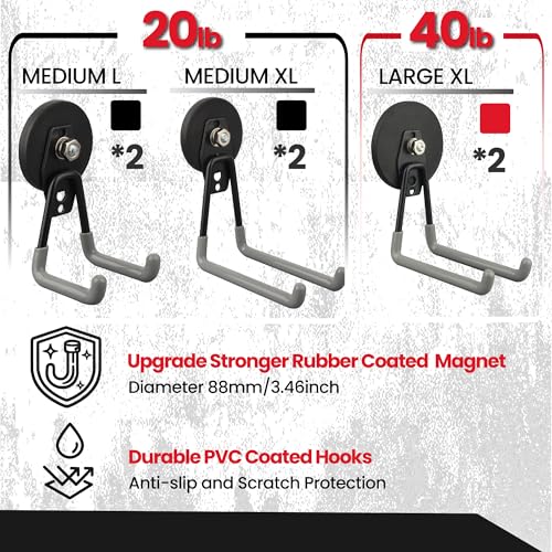 Heavy Duty Magnetic Hooks,Strong Large Magnet Hooks | Garage Storage - Image 6