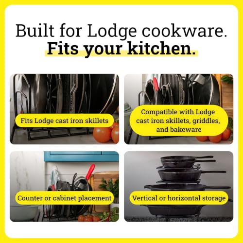 Lodge Cookware Organizer 5-Tier Storage Rack, Matte Black - Image 5