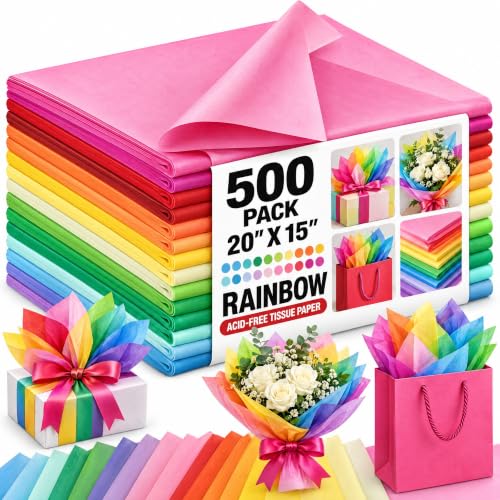 500 Sheets Christmas Colorful Tissue Paper Bulk 15 x 20 Inch - Image 2