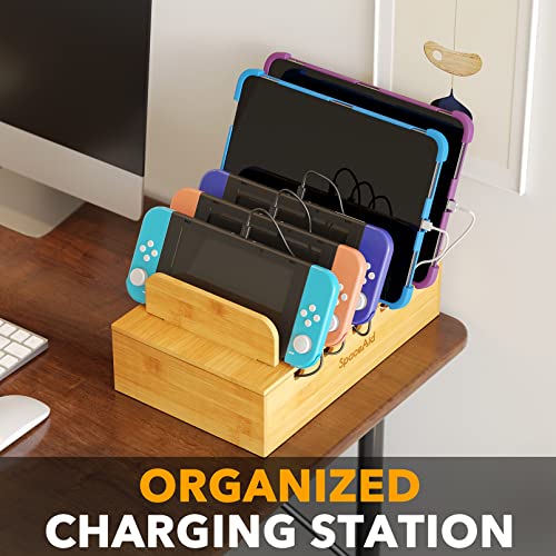 SpaceAid Bamboo Charging Station for Multiple Device | All Products - Image 3