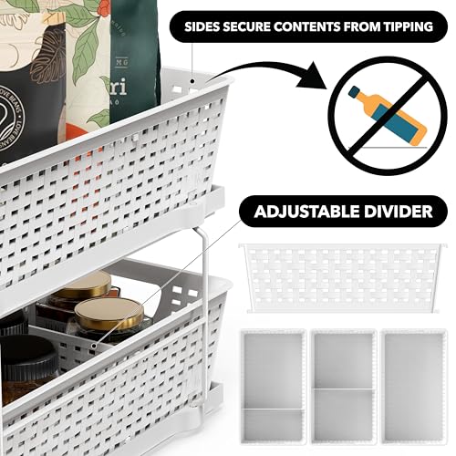 Simple Houseware 2 Tier Pull-Out Sliding Drawer Under Sink - Image 5