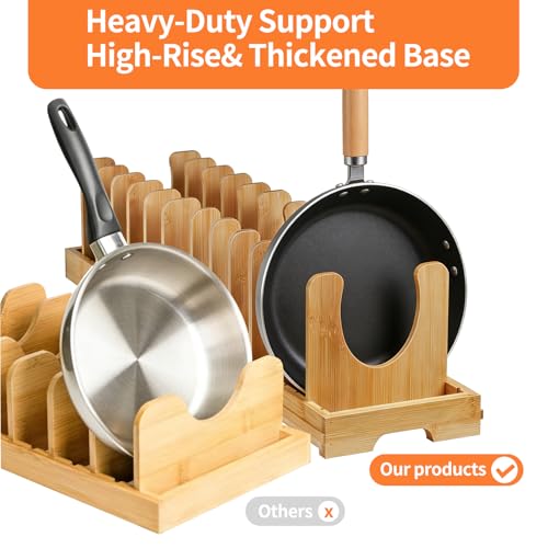 Bamboo Pots and Pans Organizer under Cabinet - Image 6