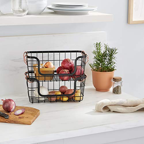 Amazon Basics Stackable Metal Wire Rectangular Stora | All Products - Image 3