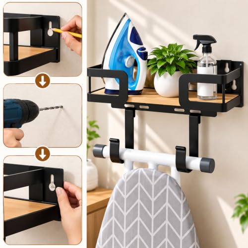 Ironing Board Hanger Wall Mount with Iron Holder for T and Y Legs - Image 7