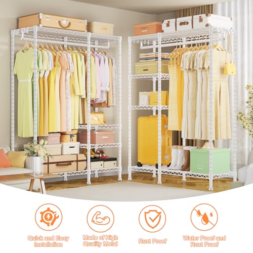 F4 Heavy Duty Clothes Rack (With Hanger Rod) Freestanding - Image 5