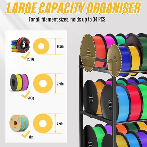 3D Printer Filament Storage Rack,Rolling Filament Spool - Image 5