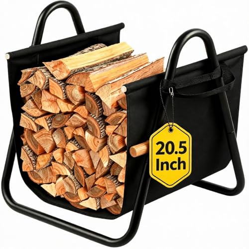 AMAGABELI GARDEN & HOME Fireplace Log Holder with Canvas - Image 2