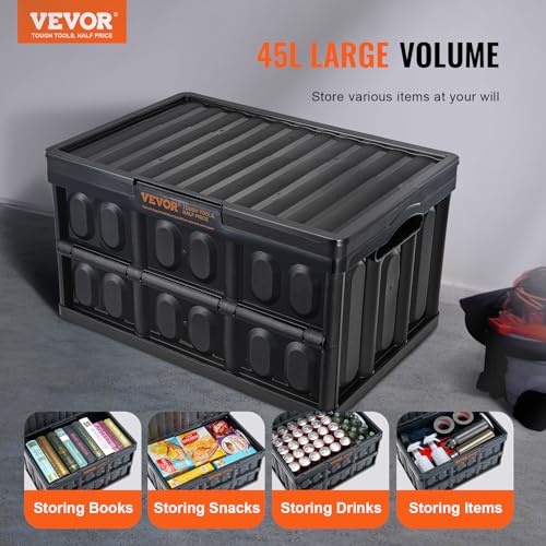 VEVOR 45L Collapsible Storage Bins with Lids 3 Packs - Image 5