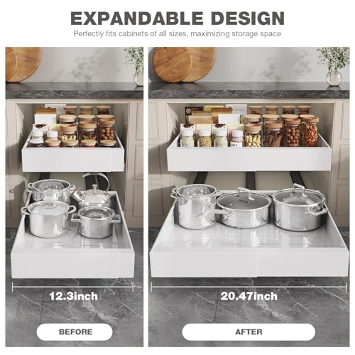 Seinloes 2 Pack Pull Out Cabinet Organizer 22" Deep, | All Products - Image 75
