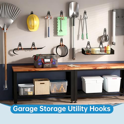 GeeWatom 2 Pack Garage Storage Utility Hooks，Garage Garden Tool - Image 6