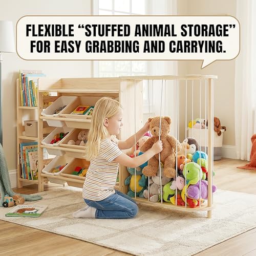 Amdermi Kids Toy Storage Organizer with Bookcase | Home Organization - Image 5