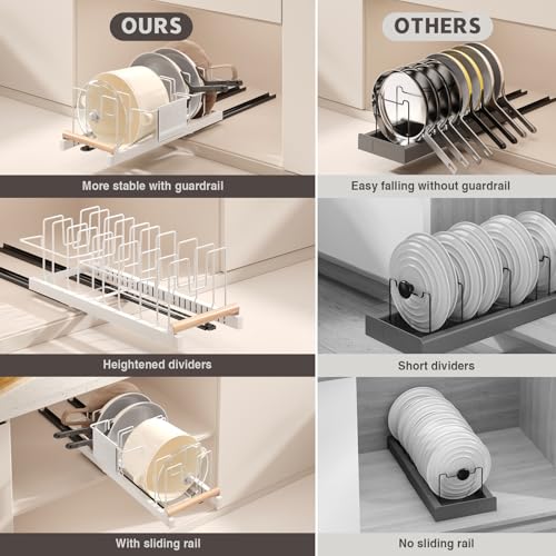 Magheo 2 Pack Pull Out Pots and Pans Organizer Under - Image 6