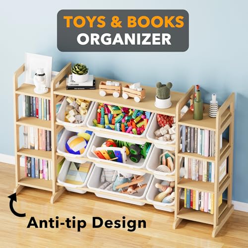 SpaceAid Large Toy Storage Organizer 9 Shelves 9 Bins, Toy - Image 6