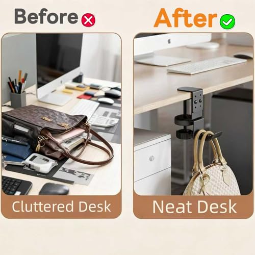 Heavy Duty Desk Hook Clamp(1 PCS), 360° Rotating Backpack - Image 4