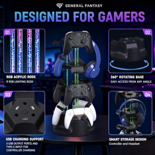 RGB Controller Holder Stand, 12 Controller Tower - Image 6
